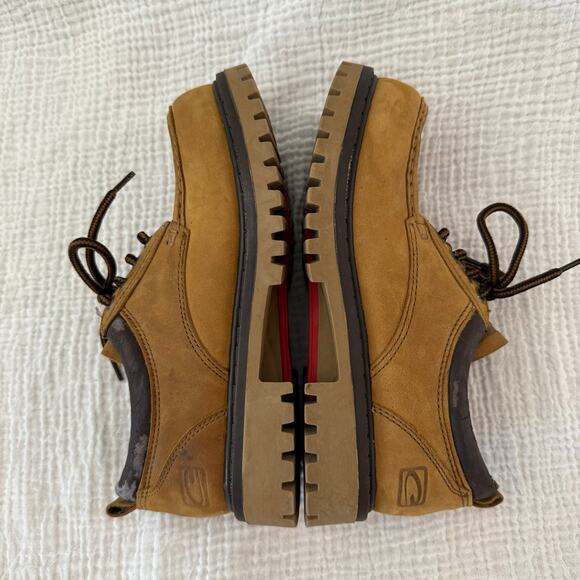 Candies Chunky Moc Oxford Size 7.5 Lug Sole Lace Up 90s Y2k Wheat Yellow Leather - Picture 3 of 13